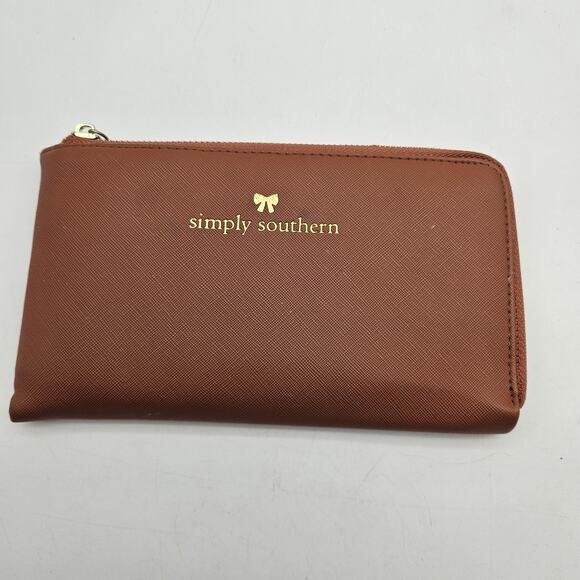 Simply Southern Handbags - Simply Southern Wallet Womens Zip Around Organizer Clutch Faux Leather Card Case